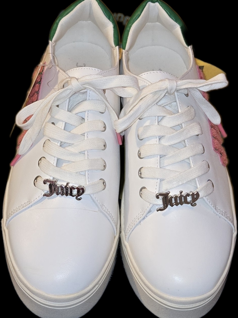 NWT Juicy Couture Bubblez Flatform Sneakers White/Green/Pink Size 8.5